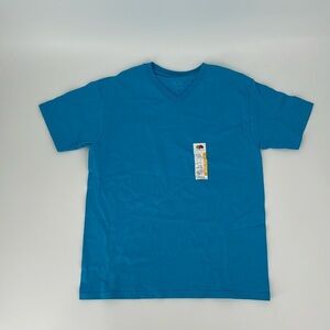 Unisex Blue V-Neck T-Shirt